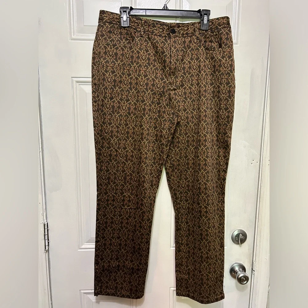 Lauren Ralph Lauren Print Straight Leg Pants Size 14